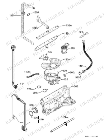 Взрыв-схема посудомоечной машины Zanussi ZDS22002WA - Схема узла Hydraulic System 272